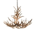 thumbnail image 1 of Meyda Tiffany 200453 Antlers 8 Light 32" Wide Antler Candle Style Chandelier - Copper, 1 of 6