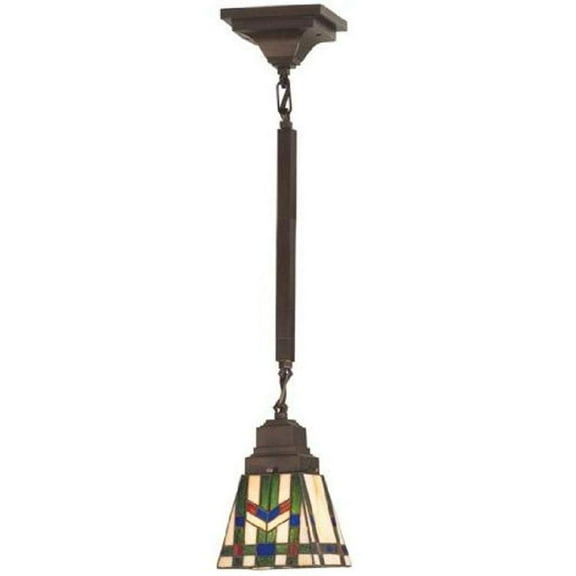 Meyda Tiffany - 20069 - One Light Mini Pendant - Prairie Wheat - Beige Burgundy Lt Blue Green