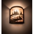 thumbnail image 1 of Meyda Tiffany 200795 Canoe At Lake Right 12" Tall Wall Sconce - Bronze, 1 of 7
