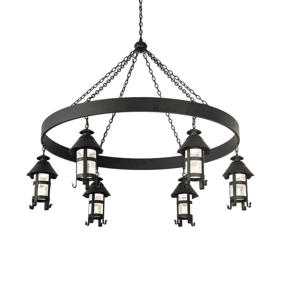 Meyda Tiffany 202211 Rutland 6 Light 66" Wide Lantern Chandelier