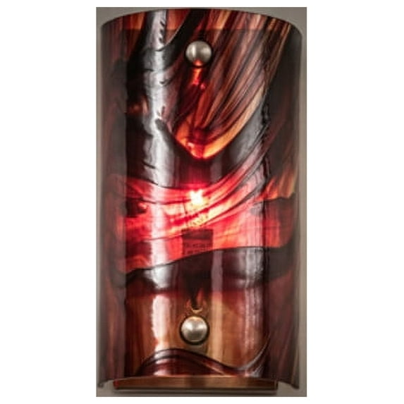 Meyda Tiffany 203869 Cabernet Swirl 9" Tall Wall Sconce - Nickel