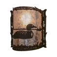thumbnail image 1 of Meyda Tiffany 205680 Loon Right 10" Tall Wall Sconce - Distressed Chestnut, 1 of 5