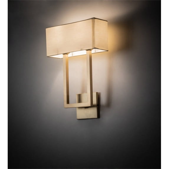 Meyda Tiffany 211520 Quadrato 2 Light 18" Tall Wall Sconce - Brass
