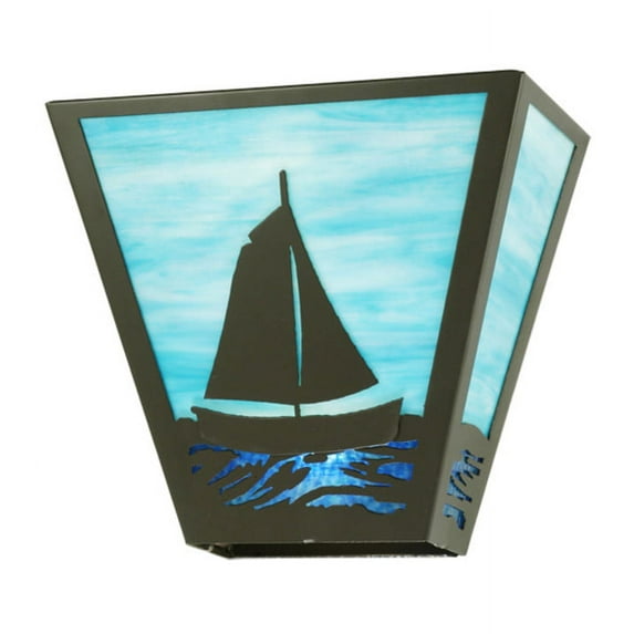 Meyda Tiffany 211605 Sailboat 2 Light 12" Tall Wall Sconce - Bronze