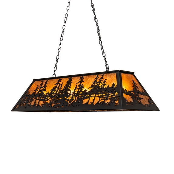 Meyda Tiffany 213419 6 Light 48" Wide Billiard Linear Pendant - Wrought Iron