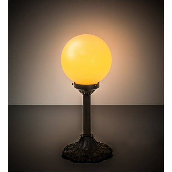 Meyda Tiffany 214925 Transitional One Light Table Lamp from Halloween collection in Bronze/Dark finish, 8.75 inches