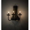 thumbnail image 1 of Meyda Tiffany 215775 Barrel Stave 3 Light 16" Tall Wall Sconce - Black, 1 of 6
