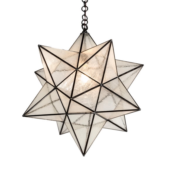 Meyda Tiffany 216258 Transitional One Light Pendant from Moravian Star collection in Bronze/Dark finish, 24.00 inches