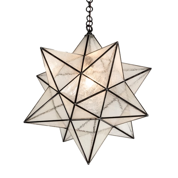 Meyda Tiffany 216258 Transitional One Light Pendant from Moravian Star collection in Bronze/Dark finish, 24.00 inches
