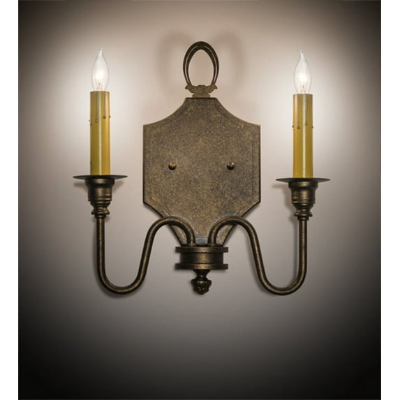 Meyda Tiffany 216937 Paquita 2 Light 12" Tall Wall Sconce - Dark Smoke
