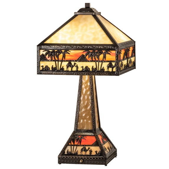 Meyda Tiffany 217641 Camel Mission 2 Light 26" Tall Buffet Table Lamp - Brown