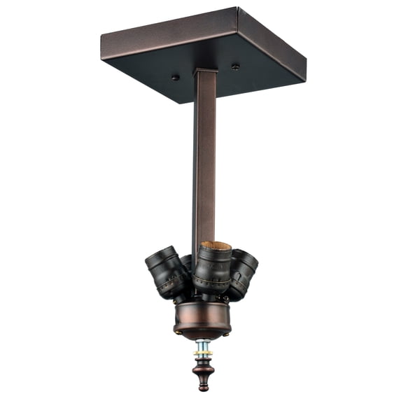 Meyda Tiffany 21797 Mission 2 Light 12" Wide Flush Mount Ceiling Fixture - Black