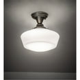 thumbnail image 1 of Meyda Tiffany 219153 Revival Schoolhouse 12" Wide Semi-Flush Ceiling Fixture - Brass, 1 of 5