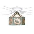 thumbnail image 1 of Meyda Tiffany 22341 Lone Elk 12" Tall Lamp Shade - Verdigris, 1 of 1