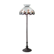 Meyda Tiffany 228096 Roseborder 3 Light 62" Tall Buffet Floor Lamp