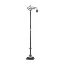 67.5 in. Footed Bridge Arm Floor Lamp in Onyx Finish