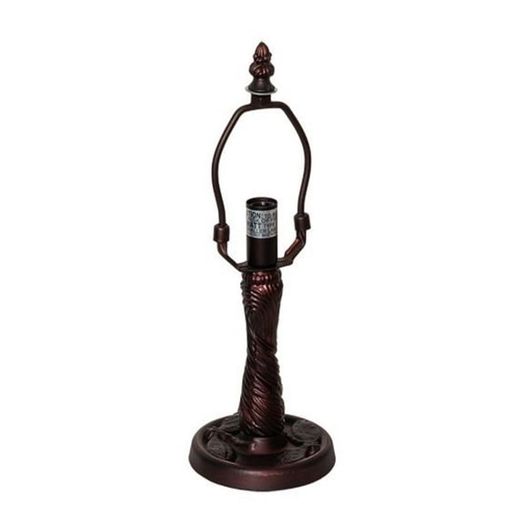 Meyda Tiffany 230949 13 Inch High Twisted Fly Table Base   Mahogany Bronze Finish