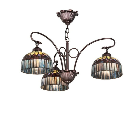 Meyda Tiffany 231065 Tiffany Candice 3 Light 28" Wide Chandelier - MultiColor