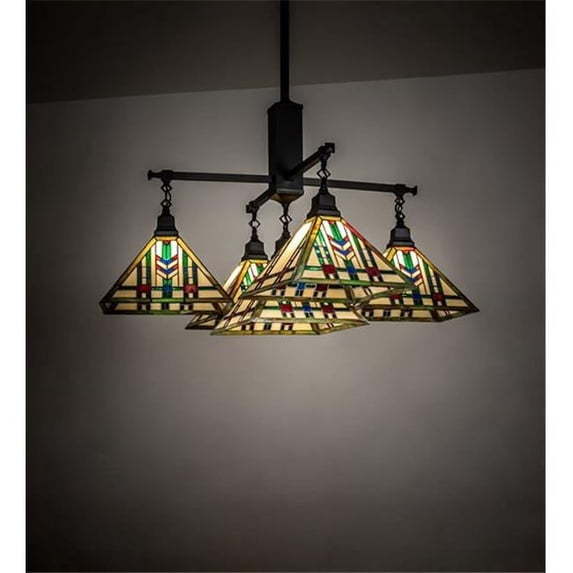 Meyda Tiffany 231684 Square Prairie Wheat 5 Light 54" Wide Chandelier - Brown
