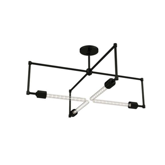 Meyda Tiffany 234232 Pronograde 4 Light 32" Wide Semi-Flush Ceiling Fixture - Black