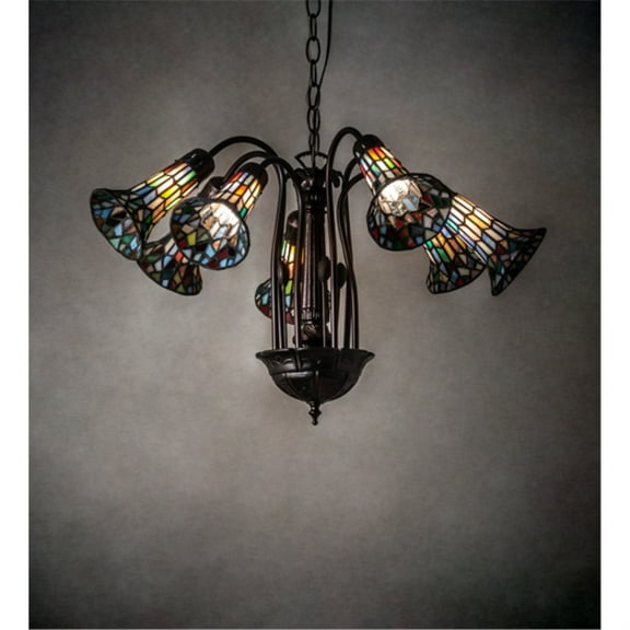 Meyda Tiffany 236531 Stained Glass 7 Light 26" Wide Chandelier - MultiColor
