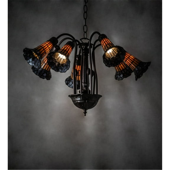Meyda Tiffany 236534 Stained Glass 7 Light 26" Wide Chandelier - MultiColor