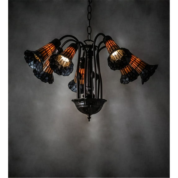 Meyda Tiffany 236534 Stained Glass 7 Light 26" Wide Chandelier - MultiColor
