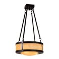 thumbnail image 1 of Meyda Tiffany 23787 Pomona 4 Light 18" Wide Semi-Flush Drum Ceiling Fixture - Brown, 1 of 7