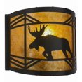 thumbnail image 1 of Meyda Tiffany 23822 Lone Moose 10" Tall Wall Sconce - Bronze, 1 of 6