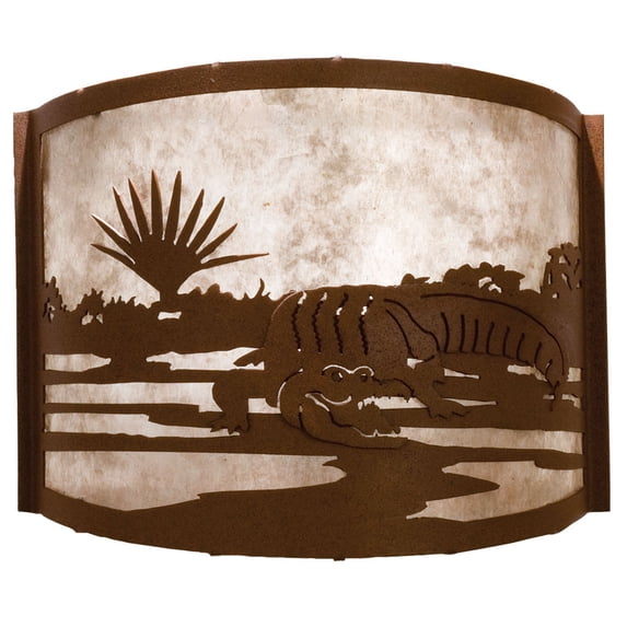 Meyda Tiffany 23832 Alligator 9" Tall Wall Sconce - Rust