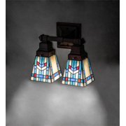 Meyda Tiffany 238498 Prairie Wheat 2 Light 11" Tall Wall Sconce - MultiColor