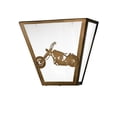 thumbnail image 1 of Meyda Tiffany 23913 Motorcycle - 2 Light Wall Sconce   Antique Copper Finish with White Glass, 1 of 2