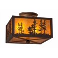 thumbnail image 1 of Meyda Tiffany 23982 Tall Pines 2 Light 14-1/2" Wide Flush Mount Ceiling Fixture - Café, 1 of 7