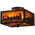 thumbnail image 1 of Meyda Tiffany 23985 Train 2 Light 14-1/2" Wide Flush Mount Ceiling Fixture - Bronze, 1 of 5