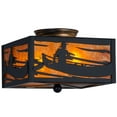 thumbnail image 1 of Meyda Tiffany 23991 Canoe At Lake 2 Light 14-1/2" Wide Flush Mount Ceiling Fixture -, 1 of 5
