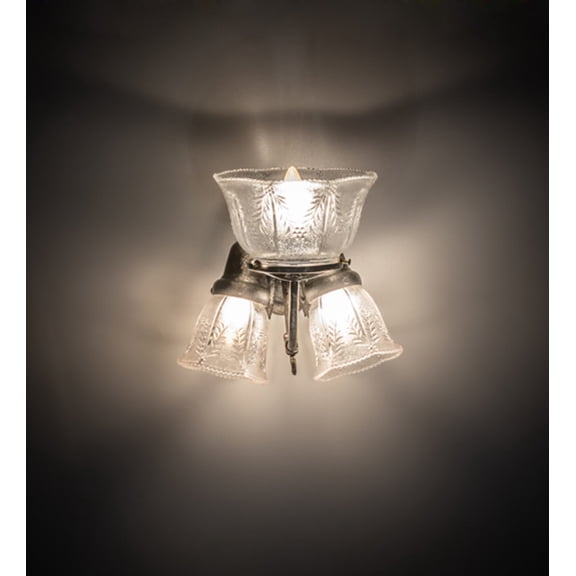 Meyda Tiffany 240031 Revival 3 Light 12" Tall Wall Sconce - Grey