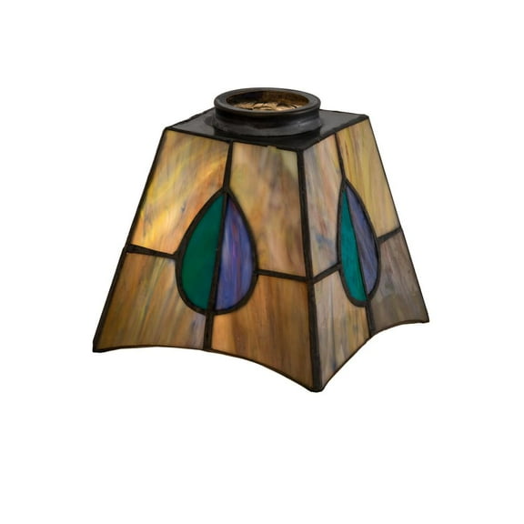 Meyda Tiffany - 24268 - Shade - Mackintosh Leaf - Green/Blue Aqua/Green Purple/Blue