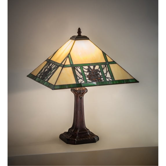 Meyda Tiffany 244267 Pinecone Ridge 19" Tall Buffet Table Lamp - MultiColor