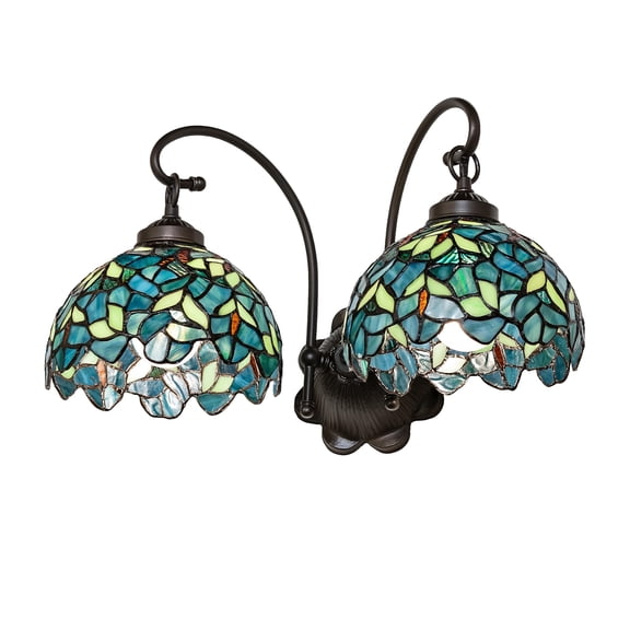 18" Wide Nightfall Wisteria 2 Light Wall Sconce