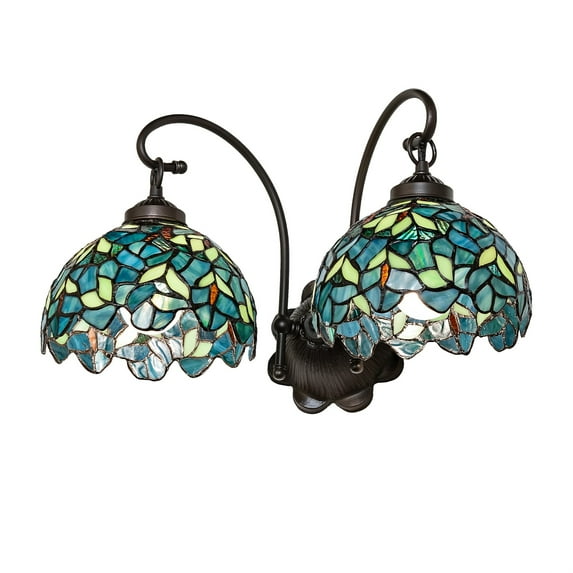 18" Wide Nightfall Wisteria 2 Light Wall Sconce