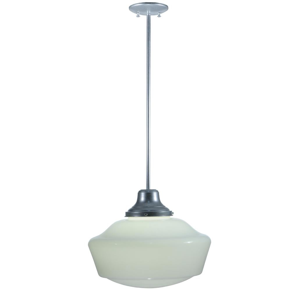 Silver Glass Globe Pendant Light for Indoor/Outdoor Use