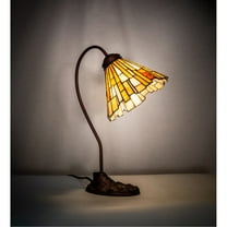 Meyda Tiffany 247781 Delta Jadestone 17" Tall Gooseneck Table Lamp - MultiColor