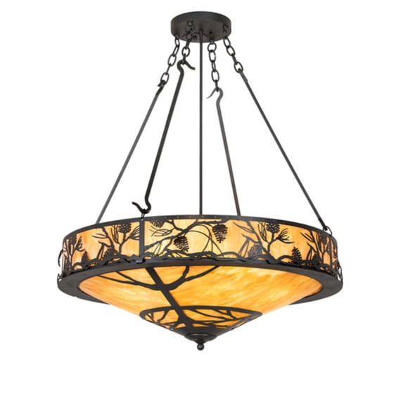 Meyda Tiffany 252359 8 Light 36" Wide Pendant - Wrought Iron