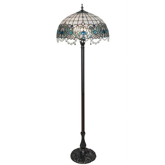 Meyda Tiffany 255707 Angelica 2 Light 63" Tall Buffet Floor Lamp - MultiColor