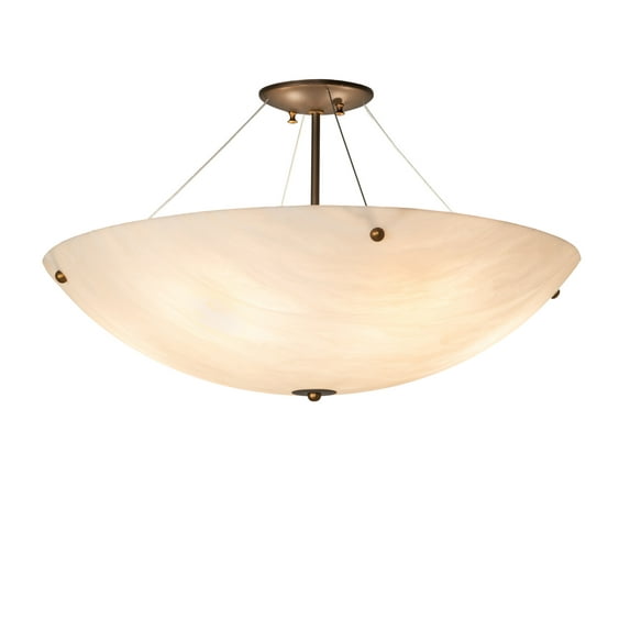 Meyda Tiffany 255856 Cypola 6 Light 24" Wide Semi-Flush Bowl Ceiling Fixture - Copper