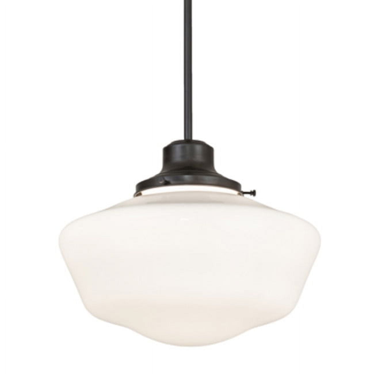 Craftsman Brown Glass Globe Pendant Light