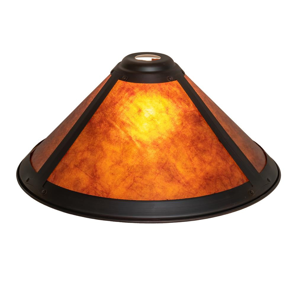 Meyda Tiffany 25962 15" W Van Erp Amber Mica Torchiere Replacement ...