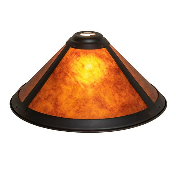Meyda Tiffany 25962 15" W Van Erp Amber Mica Torchiere Replacement Shade - Amber Mica