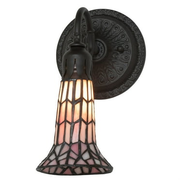 5.5" Wide Stained Glass Pond Lily Wall Sconce