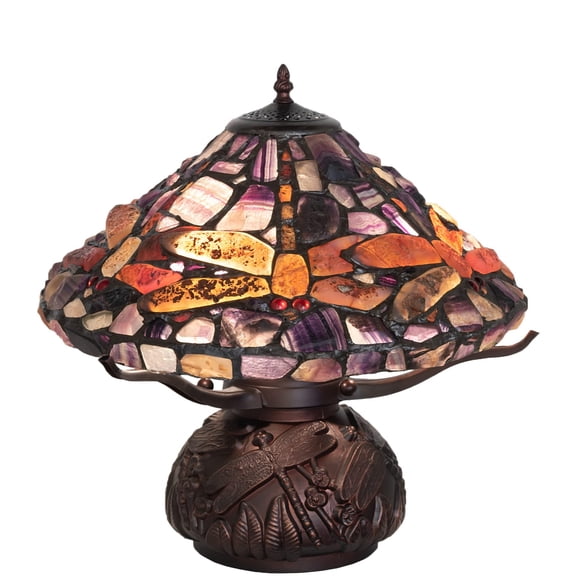 17" High Dragonfly Agata Table Lamp